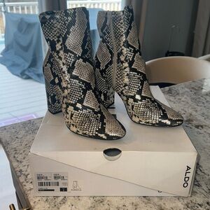 ALDO AURELLA SNAKE BOOTIES
